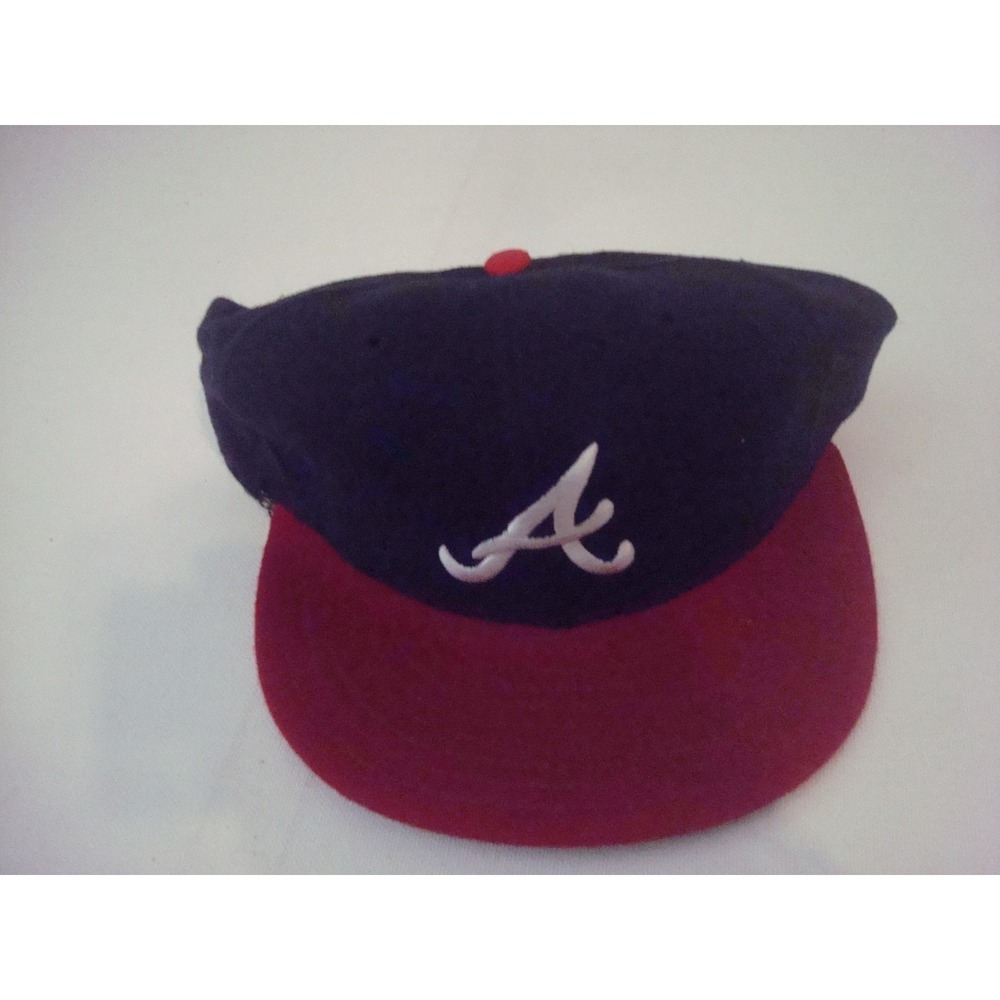 ATLANTA BRAVES NEW ERA FITTED DIAMOND ‎   HAT CAP VINTAGE DEADSTOCK B5